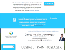 Tablet Screenshot of fussballtrainingslager.com